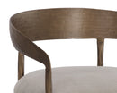 Sunpan Zanatta Counter Stool in Charcoal Black Leather/Tan Leather
