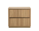 Sunpan Kalla Nightstand in Charcoal / Rustic Oak
