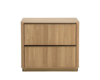 Sunpan Kalla Nightstand in Charcoal / Rustic Oak