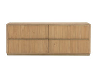 Sunpan Kalla Dresser in Charcoal / Rustic Oak