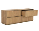 Sunpan Kalla Dresser in Charcoal / Rustic Oak