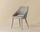 Sunpan Galen Dining Chair in Missouri Cognac / Linea Light Grey Leather