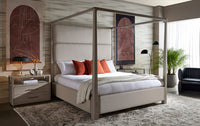 Sunpan Danette Canopy Bed - King Zenith Taupe Grey
