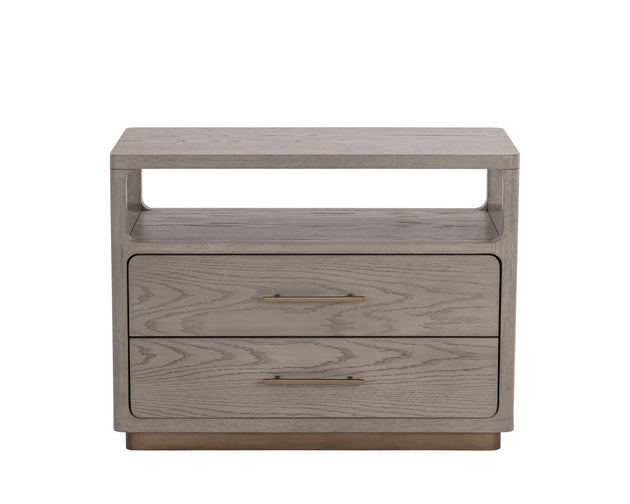 Sunpan Danette Nightstand in Black / Grey