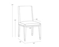 Sunpan Kalla Dining Chair - Milliken Cognac / Monument Oatmeal