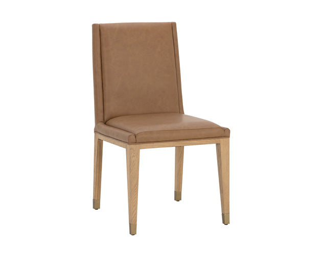 Sunpan Kalla Dining Chair - Milliken Cognac / Monument Oatmeal