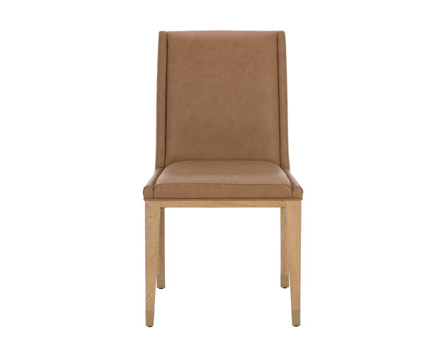 Sunpan Kalla Dining Chair - Milliken Cognac / Monument Oatmeal