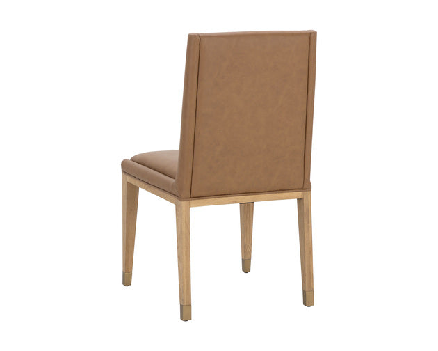 Sunpan Kalla Dining Chair - Milliken Cognac / Monument Oatmeal