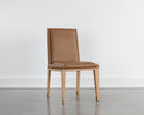 Sunpan Kalla Dining Chair - Milliken Cognac / Monument Oatmeal