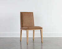 Sunpan Kalla Dining Chair - Milliken Cognac / Monument Oatmeal