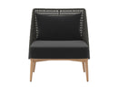 Sunpan Andria Lounge Chair - Palazzo Taupe / Arashi Black