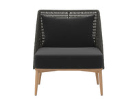 Sunpan Andria Lounge Chair - Palazzo Taupe / Arashi Black