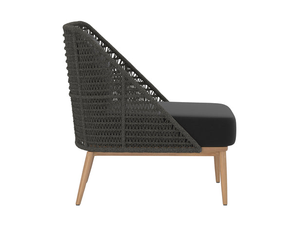 Sunpan Andria Lounge Chair - Palazzo Taupe / Arashi Black