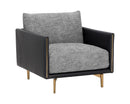 Sunpan Aashi Armchair - Nash Zebra / Coal Black