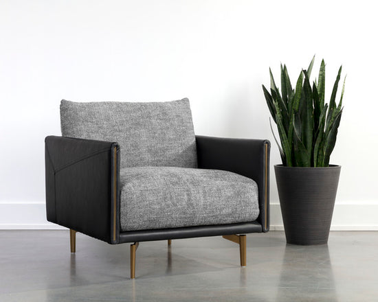 Sunpan Aashi Armchair - Nash Zebra / Coal Black