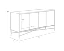 Sunpan Algarve Sideboard Black - Champagne Gold
