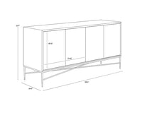 Sunpan Algarve Sideboard Black - Champagne Gold