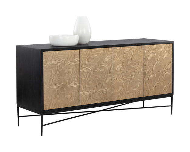 Sunpan Algarve Sideboard Black - Champagne Gold