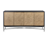 Sunpan Algarve Sideboard Black - Champagne Gold