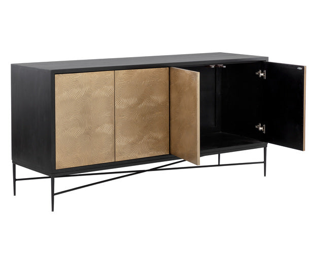 Sunpan Algarve Sideboard Black - Champagne Gold