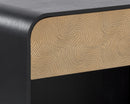 Sunpan Aalgarve Nightstand - Black - Champagne Gold / Grey