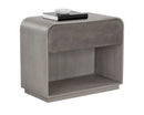 Sunpan Aalgarve Nightstand - Black - Champagne Gold / Grey