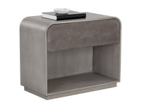 Sunpan Aalgarve Nightstand - Black - Champagne Gold / Grey