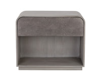 Sunpan Aalgarve Nightstand - Black - Champagne Gold / Grey