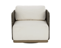 Sunpan Ravenna Swivel Armchair - Stinson Cream