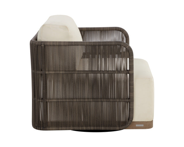 Sunpan Ravenna Swivel Armchair - Stinson Cream