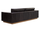 Sunpan Anakin Sofa -Dark Brown Tuscany Cognac Leather And Tuscany Warm Black Leather
