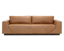 Sunpan Anakin Sofa -Dark Brown Tuscany Cognac Leather And Tuscany Warm Black Leather