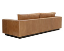 Sunpan Anakin Sofa -Dark Brown Tuscany Cognac Leather And Tuscany Warm Black Leather