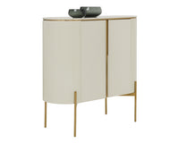 Sunpan Paloma Bar Cabinet - High Gloss Cream