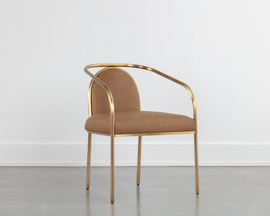 Sunpan Cicero Dining Armchair - Milliken Cognac