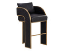 Sunpan Baz Bar Stool - Napa Black / Beige
