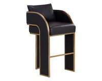 Sunpan Baz Bar Stool - Napa Black / Beige