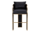 Sunpan Baz Bar Stool - Napa Black / Beige