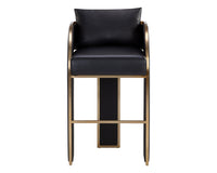 Sunpan Baz Bar Stool - Napa Black / Beige
