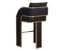 Sunpan Baz Bar Stool - Napa Black / Beige