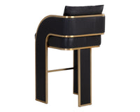 Sunpan Baz Bar Stool - Napa Black / Beige