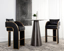 Sunpan Baz Bar Stool - Napa Black / Beige