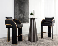Sunpan Baz Bar Stool - Napa Black / Beige