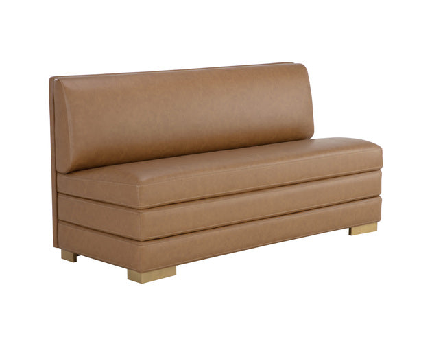 Sunpan Radcliff Banquette - Milliken Cognac / Bravo Black