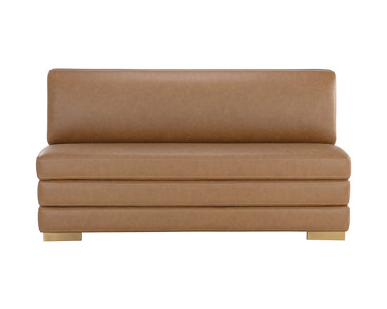 Sunpan Radcliff Banquette - Milliken Cognac / Bravo Black