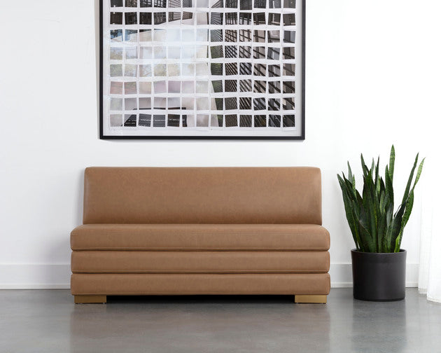 Sunpan Radcliff Banquette - Milliken Cognac / Bravo Black