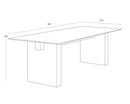 Sunpan Calvosa Dining Table Base