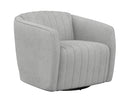 Sunpan Garrison Swivel Lounge Chair - Abbington Navy / Liv Dove