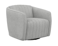 Sunpan Garrison Swivel Lounge Chair - Abbington Navy / Liv Dove