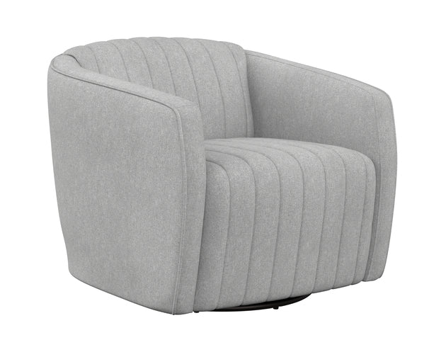 Sunpan Garrison Swivel Lounge Chair - Abbington Navy / Liv Dove